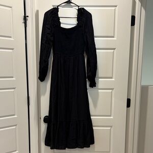 Elegant Black Long Sleeve Dress